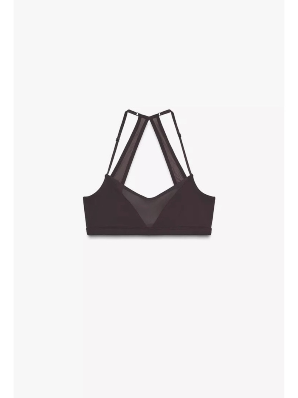 Zara Black Mesh-Inset Sports Bralette
